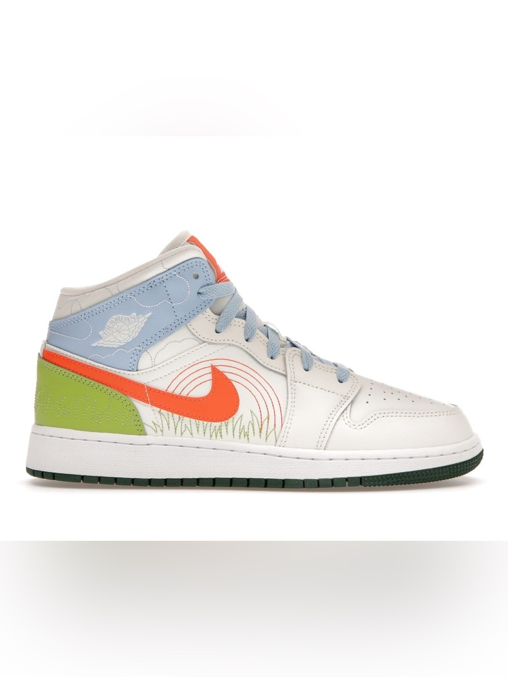 Sz 7 y Air Jordan 1 Mid SE "Stitch"